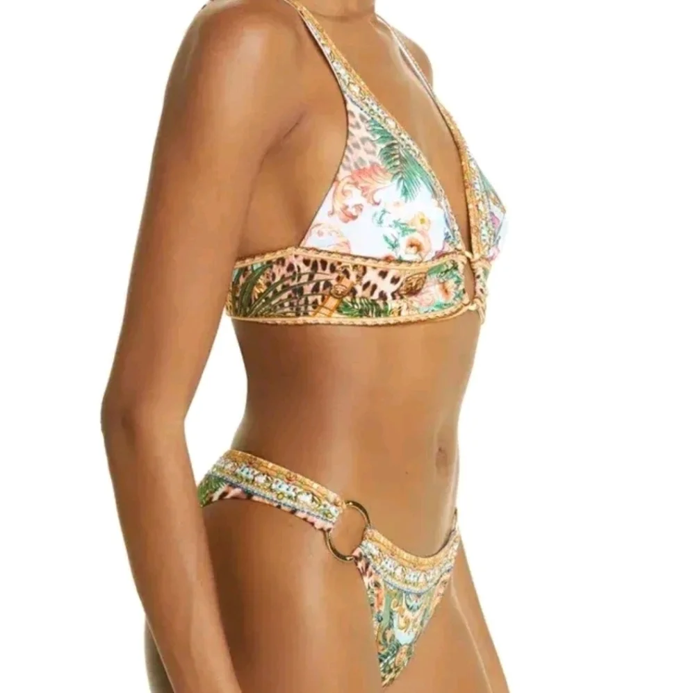 Desigual Baroque Floral Pink and Gold Bikini Set